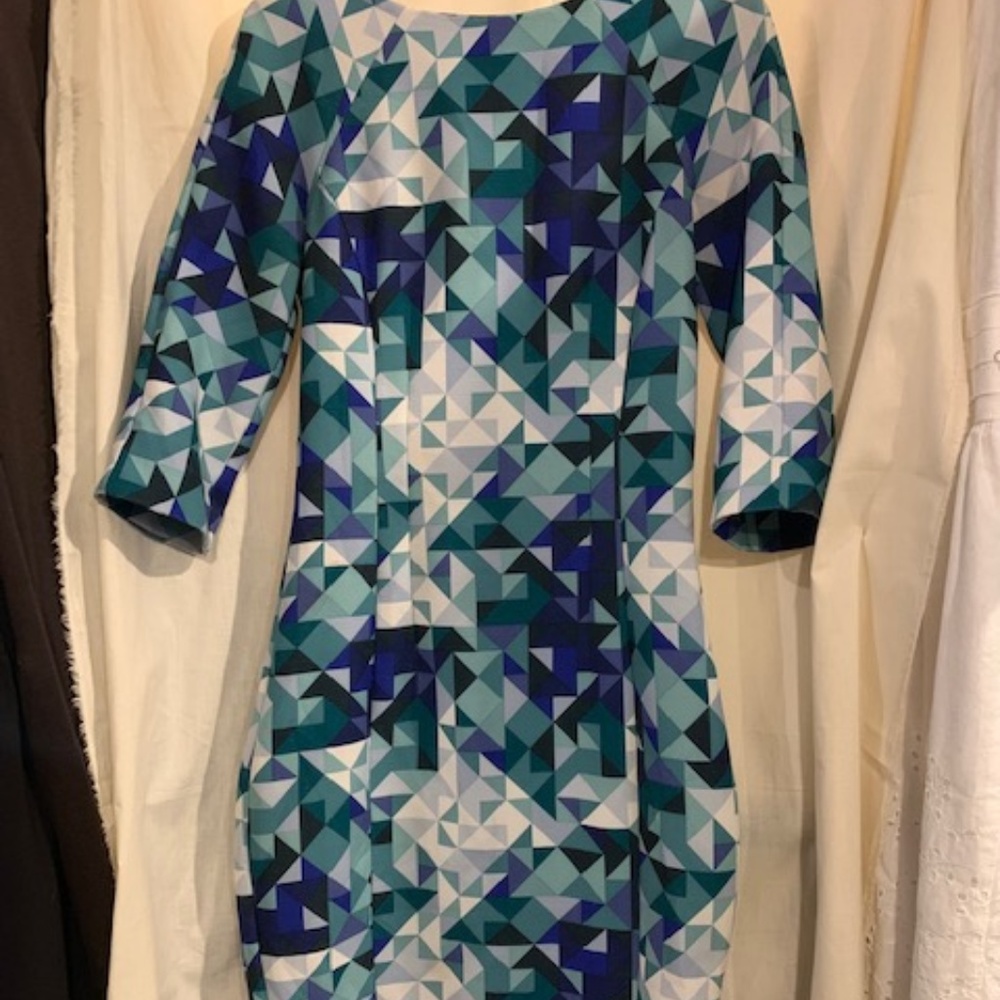 H&M Triangle Print Sheath Dress Body-Con Size 4